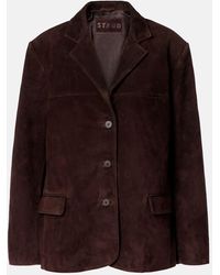 STAUD - Corrine Suede Jacket - Lyst