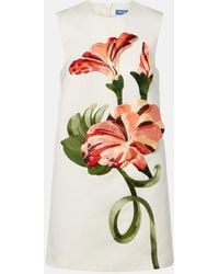 LEO LIN - Yvonne Floral-Applique Minidress - Lyst