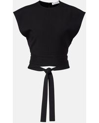 Alaïa - Belted Wool Top - Lyst