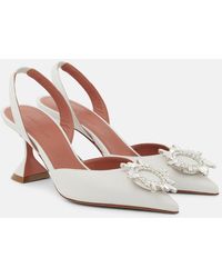 AMINA MUADDI - Begum 70 Leather Slingback Pumps - Lyst