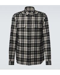 Rick Owens - Temple Plaid Cotton Overshirt - Lyst