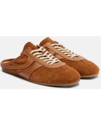 Dries Van Noten - Leather-Trimmed Suede Sneakers - Lyst