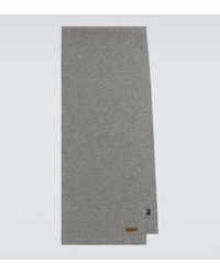 ZEGNA - Ribbed-Knit Cashmere Scarf - Lyst