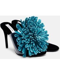 Alaïa - Alaã¯A Asymmetric Sandals With Large 3-D Leather Flower - Lyst