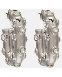 Rabanne - Crystal-Embellished Hoop Earrings - Lyst