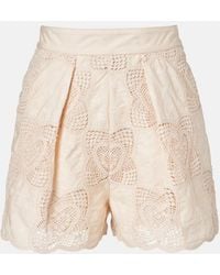 Zimmermann - Wanderlust Crochet Cotton-Blend Shorts - Lyst