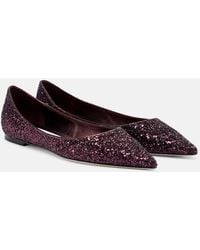 Jimmy Choo - Love Glitter Ballet Flats - Lyst
