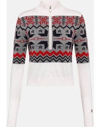 Perfect Moment - Nordic Intarsia Wool Half-zip Sweater - Lyst