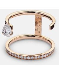 Repossi - Serti Sur Vide 18Kt Rose Ring With Diamonds - Lyst
