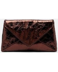 Dries Van Noten - Small Metallic Leather Clutch - Lyst