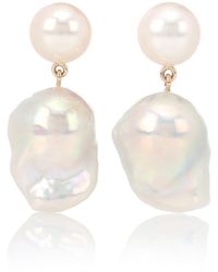 Sophie Bille Brahe Aretes Venus Blac de oro de 14 ct con perlas - Metálico