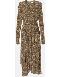 Isabel Marant - Zeidi Draped Leopard-Print Maxi Dress - Lyst