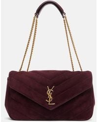 Saint Laurent - Loulou Medium Suede Shoulder Bag - Lyst