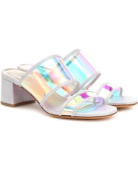 Maryam Nassir Zadeh Martina Leather-trimmed Sandals - Purple