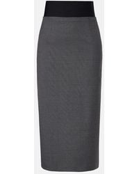 Sportmax - Falda Tubo Finire De Lana Virgen - Lyst