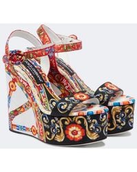 Dolce & Gabbana - Carretto Platform Sandals - Lyst