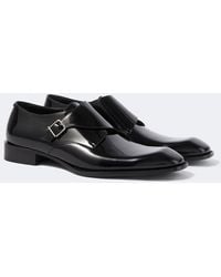 Saint Laurent - Connor Leather Monk Strap Shoes - Lyst
