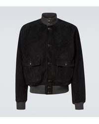 RRL - Mason Suede Bomber Jacket - Lyst