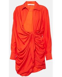 Jacquemus - La Robe Bahia Draped Shirt Dress - Lyst