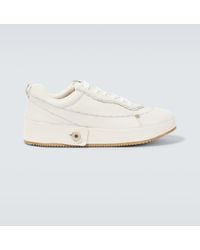 Loewe - Deconstructed Leather Sneakers - Lyst