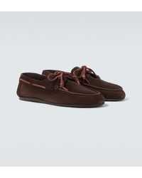 Ancient Greek Sandals - Pliario Suede Boat Shoes - Lyst