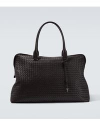 Bottega Veneta - Vaporetto Intrecciato Large Leather Duffel Bag - Lyst