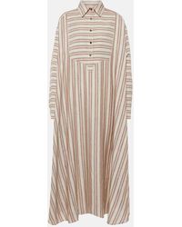 Loro Piana - Caftan De Lino Y Seda A Rayas - Lyst