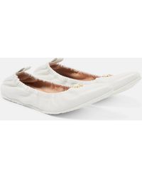 Gianvito Rossi - Alina Leather Ballet Flats - Lyst