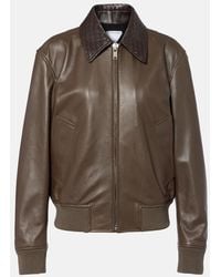 Bottega Veneta - Intrecciato Leather Blouson Jacket - Lyst