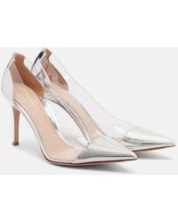 Gianvito Rossi - Plexi Mirrored Leather And Tpu Pumps - Lyst
