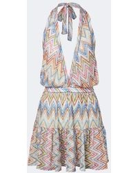 Missoni - Zigzag Halterneck Minidress - Lyst