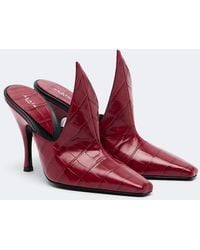 Alaïa - Croc-Effect Leather Mules - Lyst