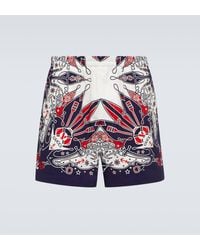 Gucci - Bandana Printed Cotton Shorts - Lyst