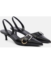 Givenchy - Chaussures à petit talon noires à bride arrière et à ferrure voyou - Lyst