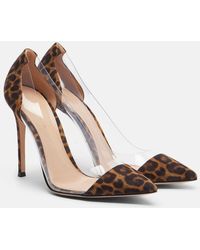 Gianvito Rossi - Plexi Leopard-Print Suede And Tpu Pumps - Lyst