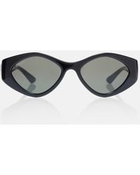 Gucci - Interlocking G Crystal-Embellished Oval Sunglasses - Lyst