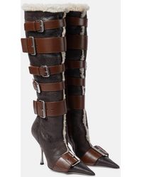 Blumarine - Hilda Leather Knee-high Boots - Lyst