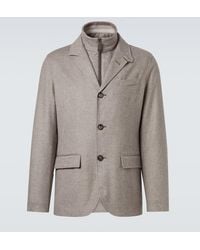 Herno - Layered Silk And Cashmere Blazer - Lyst