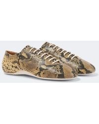 Dries Van Noten - Snake-Effect Leather Sneakers - Lyst