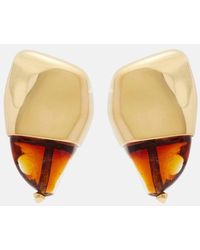 Bottega Veneta - Prisma Small 18Kt-Plated Earrings - Lyst