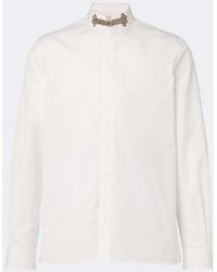 Valentino Garavani - Embellished Cotton Poplin Shirt - Lyst
