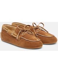 Miu Miu - Suede Boat Shoes - Lyst