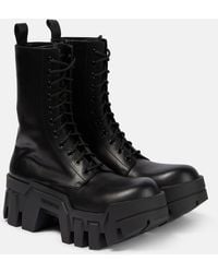 Balenciaga - Bulldozer Lace-Up Ankle Boots - Lyst
