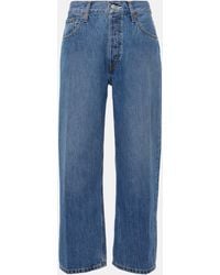 RE/DONE - Jean droit Loose Crop a taille haute - Lyst