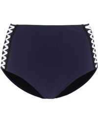 Jonathan Simkhai High-Rise Bikini-Höschen - Blau