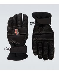 3 MONCLER GRENOBLE Technical Logo Gloves - Black