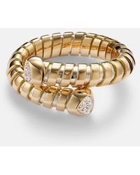 Marina B - Trisolina Bypass 18Kt Ring With Diamonds - Lyst