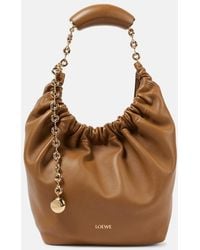 Loewe - Schultertasche Squeeze Small Aus Leder - Lyst