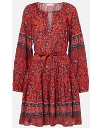 Ulla Johnson - Vestido Corto Abri De Mezcla De Algodon - Lyst