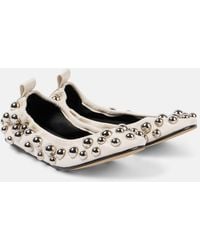 Isabel Marant - Belna Studded Leather Ballet Flats - Lyst